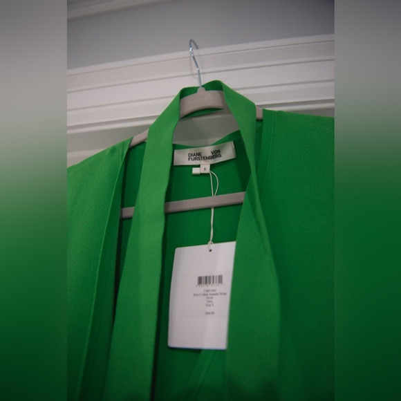 Diane Von Furstenberg Green Wrap Dress - Picture 3 of 5